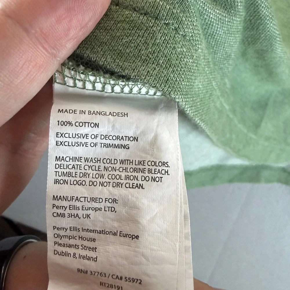 Original Penguin Mens Green Striped Short Sleeve Cotton Polo Shirt Size M